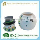 Ceramic Christmas Snowman Small Sugar Pot thumbnail-2
