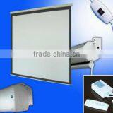 Tab-Tensioned Motorized Rear Projection Screen