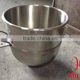 Commercial Kitchen use Stainless Steel Round Mixing Bowl with handle for food machine, knead dough and egg stirring