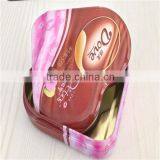 Promotional Lover Heart Shape First Grade Tin Case for Chocolate
