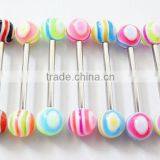 Rainbow Stainless Steel Tongue Ring thumbnail-1