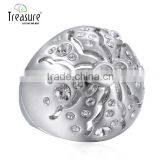 Treasure Factory 2015 New Design Rings Silver Jewelry Hollow Out Spider Shape Set Auger Alloy Ring thumbnail-4