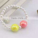 Wholesale Girls Plastic Pearl Bracelets Round Multi-color Pulser Jewelry Brace Lace thumbnail-2