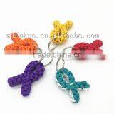 Christmas Ornaments Ribbon Awareness Cancer Paracord Keychain Cancer Ribbon Awareness Survival Keyring
