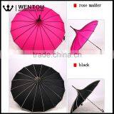 Blooming Brollies Ribbed Polka Dot Pagoda Umbrella thumbnail-4