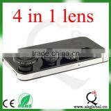Wide Angle Lens+macro Lens +fisheye Lens+2x Telephoto Lens 4 in 1