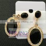 Retro Fashion Flash Diamond Earrings Round Color Drop Earrings thumbnail-3