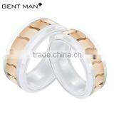 One Stone for Women White Ceramic Couple Ring thumbnail-1