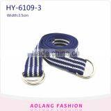 Custom Fashion Double D-ring Belts Fabric Jeans Belts for Men Canvas Belts thumbnail-2