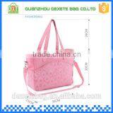 Microfiber High-capacity Pink Mommy Diaper Bag thumbnail-4