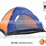 6 person single layer one door camping tent