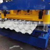 Russia Popular Type Color Coated Metal Roofing Tile Roll Forming Machine With Hydraulic Station thumbnail-2