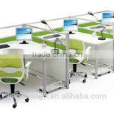 Office Furniture 4 Person Workstation Modern Office Cubicles Partition Aluminium Glass Office Partition thumbnail-3