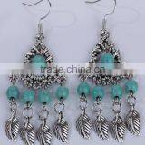 Retro National Wind Jewelry Tassel Leaves Pendant Earrings Turquoise Earrings Ebay Home Selling for OEM / ODM thumbnail-4