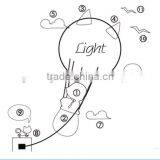 Cheap Wall Paper Light China Wholesale Hot DIY Catoon Kits Wall Lamp thumbnail-5