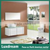 White contemporary elegant bathroom vanity for heavy people