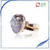 New Design!!Natural Crystal Quartz Druzy Ring Natural Gemstone Ring thumbnail-2