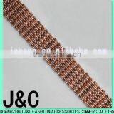 2012 New Fashioned Raw Copper /brass Double Layer Mesh Chain