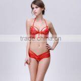 Hot Red Open Sexy Girl Bra and Panty Sets thumbnail-4