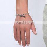 Fashion Dumbbell Pendant Stainless Steel Bracelet thumbnail-4