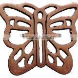 butterfly shaped cast iron trivet