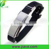 Top Quality Silicone Wristband With Metal Clasp With Negative Ions thumbnail-1