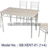 New Cheap Metal Dining Sets For Home Indoor Furniture In 1+4 Of Table And Chairs With Elegant Style Designs thumbnail-1
