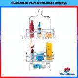 2015 Wholesale 2-tier floor metal shampoo display racks