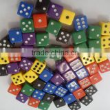 Beautiful high quality 14MM straight opaque colorful plastic dice