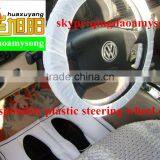 PE Plastic Disposable Elastic Band Car Steering Wheel Cover to Protective Clean thumbnail-3
