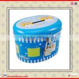 With Handle Oval Money Metal Tin thumbnail-2