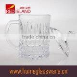 Crystal Glass Mug Glass Tea Cup With Handle&glass Lid thumbnail-2