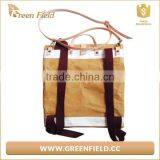 Washable Kraft Paper Backpack Brown And White Paper Laptop Backpack thumbnail-4