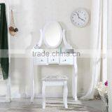 2016 Hot Sale Antique Dressing Table With Mirrors & Stool thumbnail-2