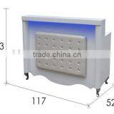 Pain Nail Salon Reception Desk Painted Finished Acetone Proof Office Table Design Receptionist Table TKN-C57B thumbnail-2