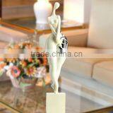 Abstract Modern Style White Fiberglass/Resin Fat Lady Sculpture thumbnail-1