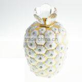Ceramic Gift Decorative Gold Pineapple Figurine Made With Swarovski Elements V1065-0610-1 thumbnail-1