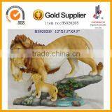 17.5 Inch Resin Craft Decoration Large Lively Animal Lion Statues For Sale thumbnail-6