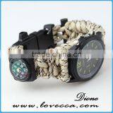 550 Paracord Survival Bracelet With Compass/thermometer /firestarter Buckle/whistle/Blade thumbnail-6