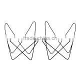 Home Furniture Black Color Metal Iron Butterfly Chair Frame With Black Leather thumbnail-3