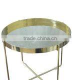 Golden Stainless Steel Round Coffee Table thumbnail-6
