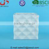 Home and Garden Decorations Dimple Design Glazed Pot Plant White Square Ceramic thumbnail-5