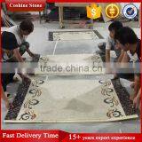Mixed White Brown Marble Mosaic Border Inlay Floor Tiles thumbnail-1