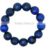 14mm Faceted Round Lapis Lazuli Bracelet thumbnail-1