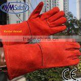 NMSAFETY Aramid Fibers Thread Leather Work Gloves/red Cow Split Leather Glove Welding Safety Gloves thumbnail-1