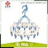 Circle Round Shape Plastic Clothes Peg Hanger With 22 Clips thumbnail-1