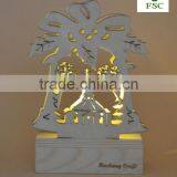 Christmas Bell Gifts Wooden Decorations Laser Cutting With Light thumbnail-2