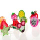 Kids Rings Cute Mixed Styles Fruit Clay Figure Ring Polymer Clay Children Rings thumbnail-2