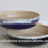 Color Lacquered Spun Bamboo Salad Bowl thumbnail-1