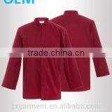 OEM Fashion Designer Poly Cotton Red Hotel Men Jacket Chef Uniform thumbnail-4